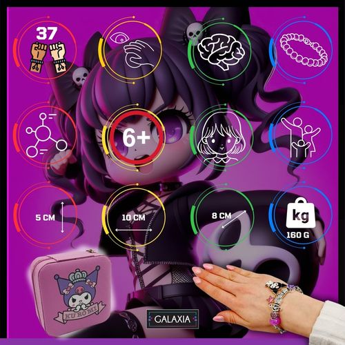 ZESTAW DO ROBIENIA BRANSOLETEK NASZYJNIKÓW Do Biżuterii Dla Dzieci Kuromi na Arena.pl