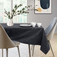 Obrus Plamoodporny  VESTA 150x350 Owal Czarny AmeliaHome