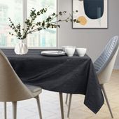 Obrus Plamoodporny  VESTA 150x350 Owal Czarny AmeliaHome