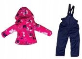 Kombinezon zimowy dwuczęściowy narciarski dziewczęcy ogrodniczki 104