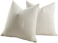 Zestaw 2 Dekoracyjnych Poszewek na Poduszki Szenilowe 60x60 Kremowe