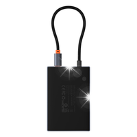 8w1 HUB adapter HDMI DisplayPort VGA USB-A USB-C - szary