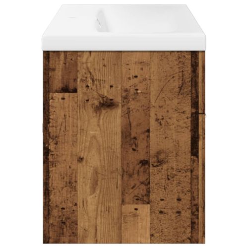 Szafka łazienkowa z wbudowaną umywalką, stare drewno na Arena.pl