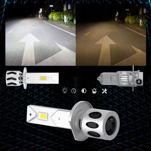 ŻARÓWKI LED H3 XSTORM 1 DO 1 WIĘCEJ ŚWIATŁA SLIM DOPASOWANE zdjęcie 5