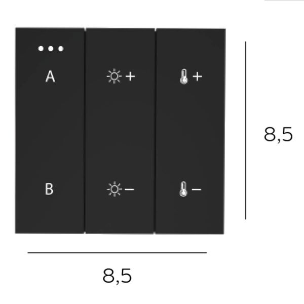 Panel sterujący Bluetooth AZ5209 na baterie czarny zdjęcie 2