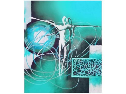 OBRAZ DRUK TAŃCZĄCE POSTACIE NIEBIESKIM na Arena.pl