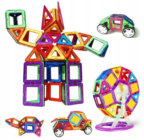 KLOCKI MAGNETYCZNE PANELE KONSTRUKCYJNE 128 EL na Arena.pl