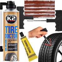 K2 TIRE DOCTOR 500ML W SPRAYU USZCZELNIACZ + ZESTAW NAPRAWCZY DO OPON KOŁA