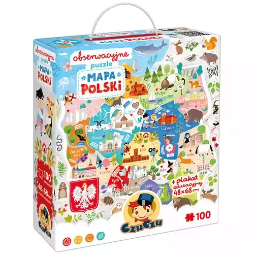 CzuCzu Obserwacyjne puzzle Mapa Polski zdjęcie 1