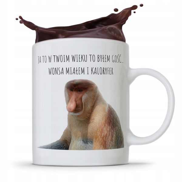 Kubek Śmieszny Janusz Nosacz Ja W Twoim Wieku... Z Nadrukiem Ze Zdjęciem zdjęcie 1