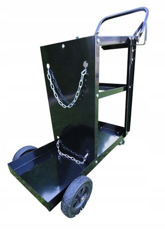 WÓZEK SPAWALNICZY DO SPAWANIA Z PÓŁKĄ NA BUTLĘ 3 PÓŁKI MOBILNY UDŹWIG 60 KG na Arena.pl