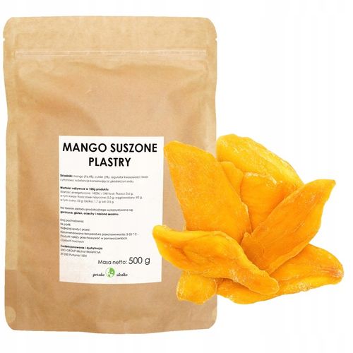 MANGO SUSZONE PLASTRY z dodatkiem cukru słodka przekąska 500g na Arena.pl