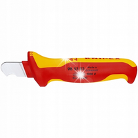 NÓŻ DO ŚCIĄGANIA IZOLACJI DLA ELEKTRYKA VDE 1000V HAKOWE OSTRZE KNIPEX