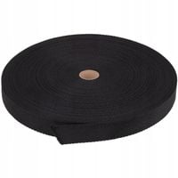 TAŚMA NOŚNA PARCIANA CZARNA 25mm 50mb WZÓR 4