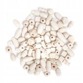 drewniane koraliki mix 50g 0329