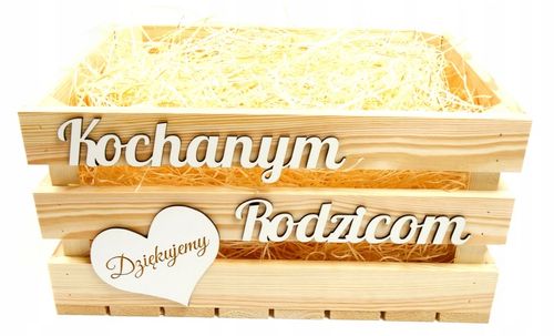 PODZIĘKOWANIE DLA RODZICÓW SKRZYNKA ŚLUB NAPIS XXL na Arena.pl
