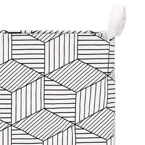 Kosz do przechowywania zabawek i ubrań pojemnik z uszami biało-czarny na Arena.pl