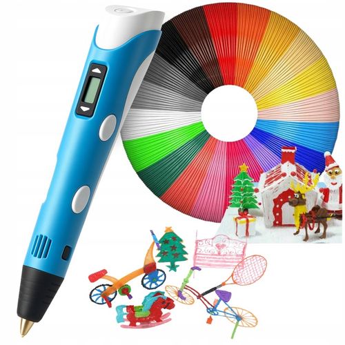 DŁUGOPIS 3D DLA DZIECI DRUKARKA MAGICZNY PEN ZESTAW + WKŁADY PLA 109 METRÓW na Arena.pl