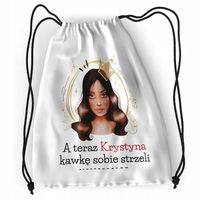 Plecak Dla Krystyny Sportowy Szkolny Worek Torba Z Nadrukiem Ze Zdjęciem