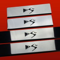 Listwa progowa CITROEN DS4 Stal nierdzewna 304 połysk z czarnymi literami