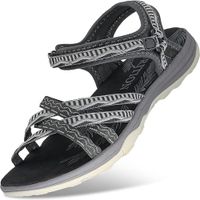 GRITION Damskie Buty Letnie Sandały Czarne Rozmiar 36