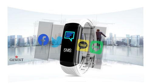 Smartband Giewont Czarny GW200-2 + Pasek Biały na Arena.pl