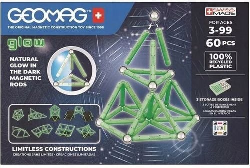 Klocki magnetyczne Geomag Glow Recycled 60el. 60 na Arena.pl