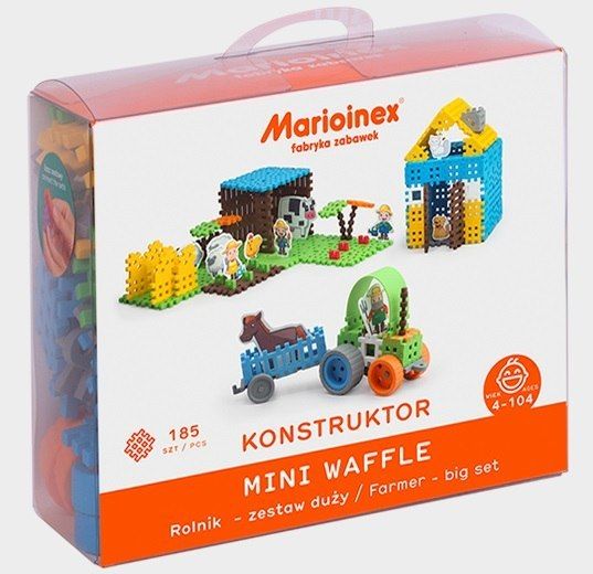 Klocki konstrukcyjne mini wafle farmer blister zdjęcie 1