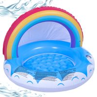 Basenik Dmuchany dla Dzieci z Daszkiem Tęcza Sunclub 95cm Miękkie Dno 40L