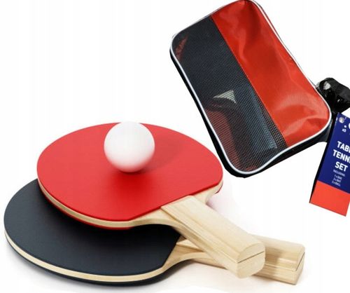 ZESTAW DO PING PONGA TENISA STOŁOWEGO PALETKI RAKIETKI + POKROWIEC+PIŁECZKI na Arena.pl