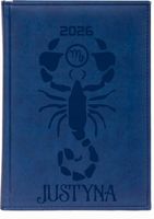 grawerowany Kalendarz A6 2026 planer TYGODNIOWY ZNAK ZODIAKU skorpion IMIĘ
