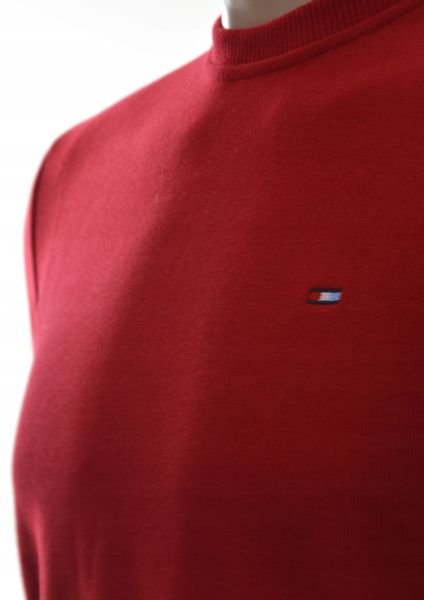 Męska bluza dresowa bez kaptura basic XL czerwona zdjęcie 3