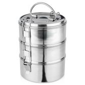 Menażka Obiadowa Piętrowa do Przenoszenia Żywności Posiłków Stalowa 3x900ml