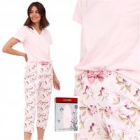 Piżama damska krótki rękaw spodnie 3/4 CORNETTE 848/413 Abby M