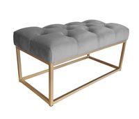 Ławka CHESTERFIELD LOFT podstawa złota pufa podnóżek MG17