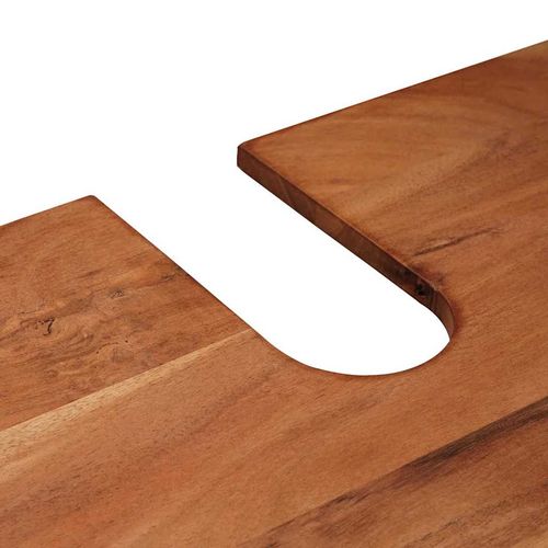 Szafka pod umywalkę z drzwiami Lite drewno akacjowe i żelazo na Arena.pl