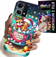 ETUI DO OPPO RENO7 4G - RENIFER Z PIERNIKIEM MERRY CHRISTMAS