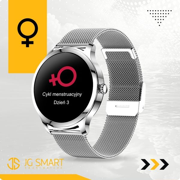 SMARTWATCH DAMSKI DLA KOBIETY MENU PL ROZMOWY SMART WATCH SREBRNY 2 PASKI zdjęcie 12