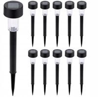 10x Lampa ogrodowa LED SOLARNA WBIJANA SŁUPEK