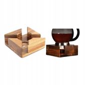 Podgrzewacz Do Herbaty I Kawy Do Czajnika Z Akacjowego Drewna 15X15X6 Cm