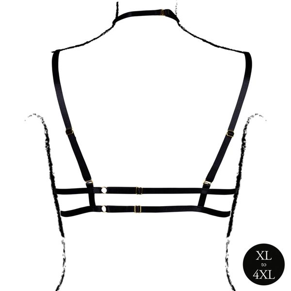 Open Cup Triangle Bra With Neck Strap And Adjustable Sliders - Plus Size zdjęcie 5