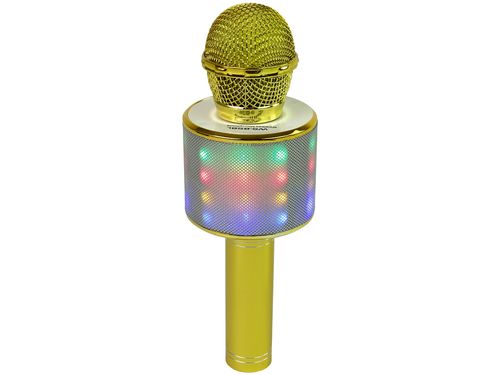 Mikrofon Bezprzewodowy USB Głośnik Nagrywanie Karaoke Model WS-858 Złoty na Arena.pl