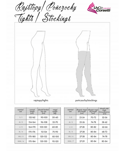 Zmysłowe Rajstopy W Groszki - Manimona LivCo Corsetti S na Arena.pl