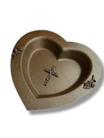 Miseczka Na Wode Święconą Serce Brązowe