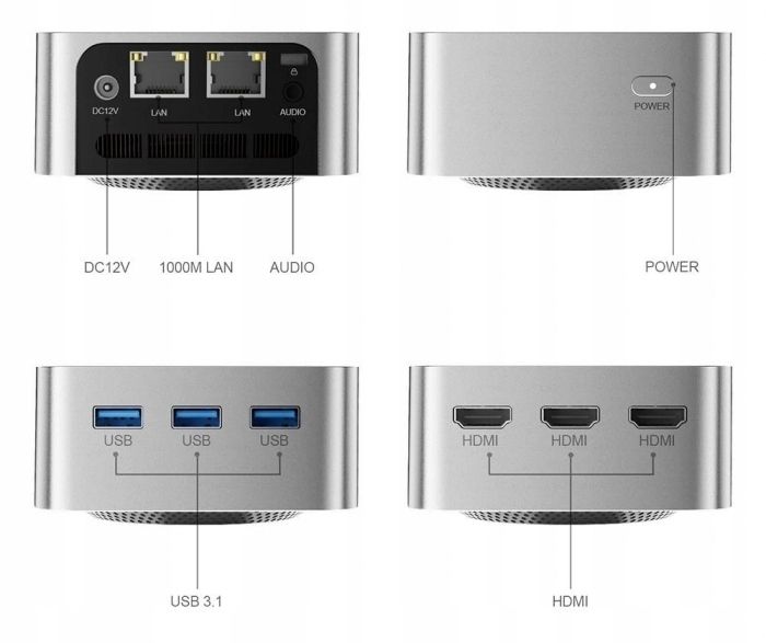 Mini Komputer INTEL Alder Lake N95 - DDR5 16GB - 512GB M.2 - Windows 11 PRO zdjęcie 9