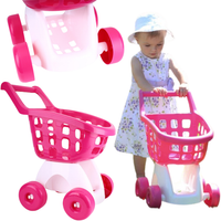 wózek sklepowy na zakupy dla dzieci różowy supermarket 8249