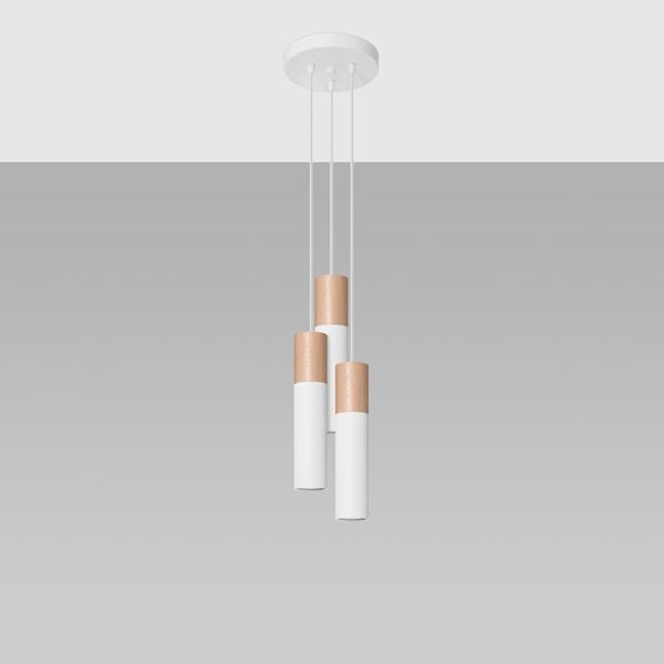 Lampa wisząca PABLO 3P biała zdjęcie 2