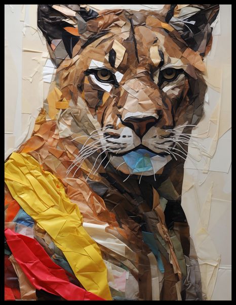 Plakat 50x65cm Papierowy Tygrys zdjęcie 2