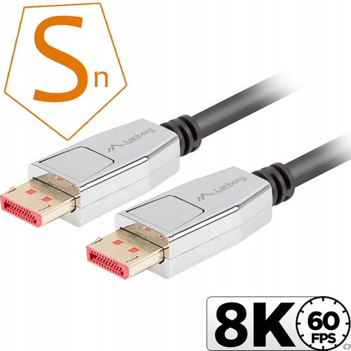 KABEL DISPLAYPORT 8K UHD Przewód DP 1,8m 100%CU HQ na Arena.pl