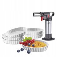 Zestaw do creme brulee KUCHENPROFI 7 elementów palnik + 6 porcelanowych mis